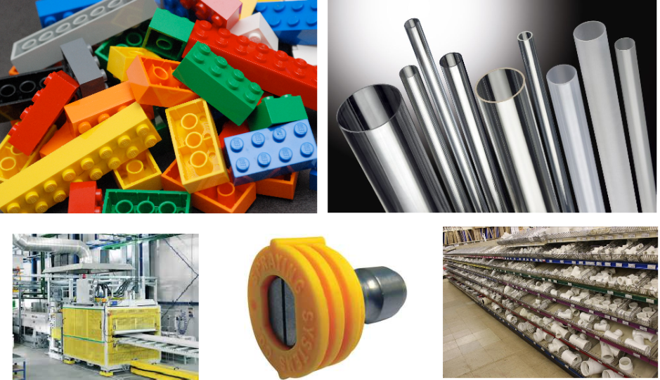 Legos, Plastic extrusions, molding facility, PVC tubings and tubes